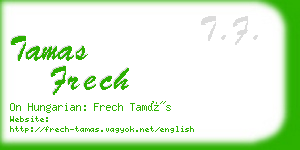 tamas frech business card